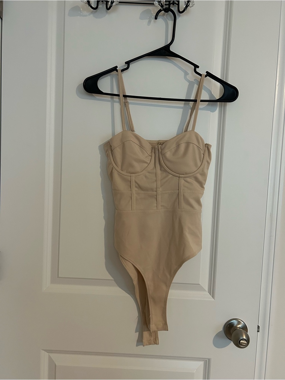 SHEIN Nude Bustier One-Piece Bodysuit
